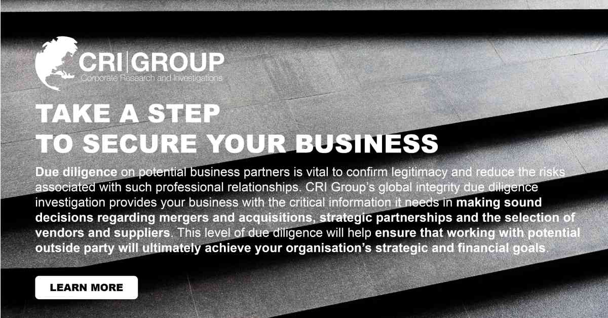Secure Your Business - Due Diligence Service by CRI Group™